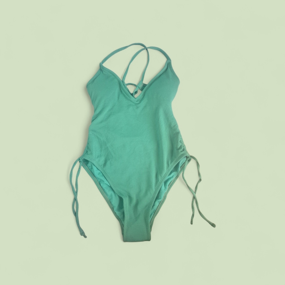 Stoney Clover Green Synched Waist One Piece Swimsuit